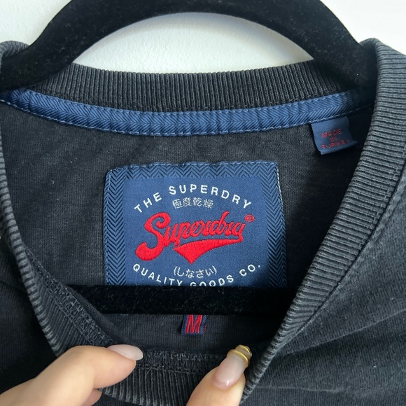 Superdry Black and Red Crop Top - Picture 3 of 4